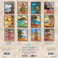 11x11 Wall 2026 Calendar - Vintage Hawaii