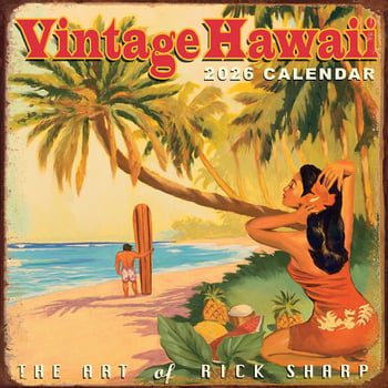11x11 Wall 2026 Calendar - Vintage Hawaii