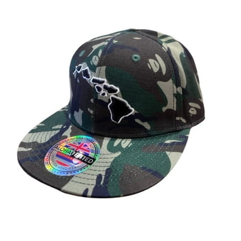 Aloha Fitted Snapback Cap - Camo Island Chain