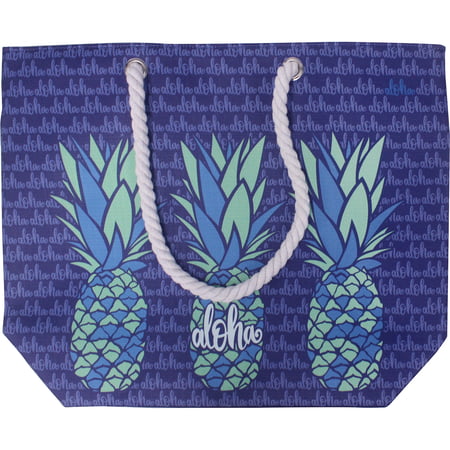 Canvas Beach Bag Pineapple Mosaic