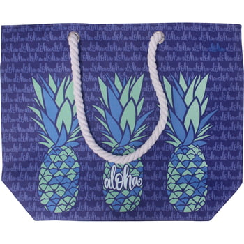 Canvas Beach Bag - Pineapple Mosaic