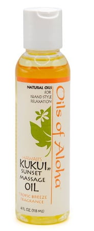 KUKUIæ Sunset Massage Oil with Tropic Breeze Fragrance 4oz